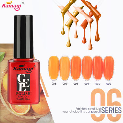 6 Orange Color 12ml Odorless Color Gel Polish