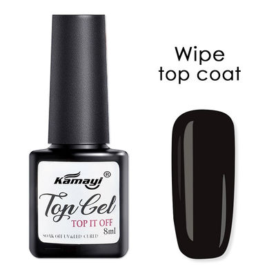 Resin high glossy 8ml No Wipe Top Coat Gel Polish for nail salon