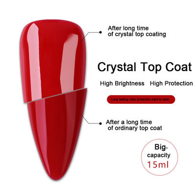 Super Shiny 15ml UV Non Wipe Crystal Top Coat