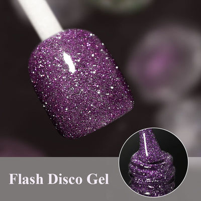 Soak Off LED UV Disco Glitter Nail Gel Polish Long Lasting