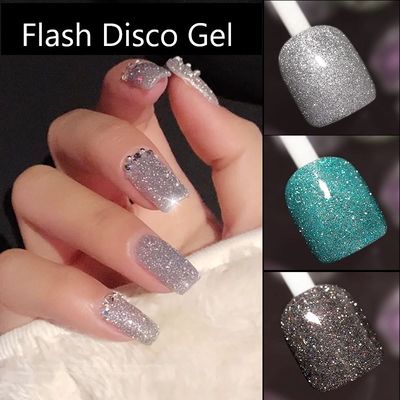 Strong Reflective Effect Disco Gel Polish Glitter UV For Nail Art